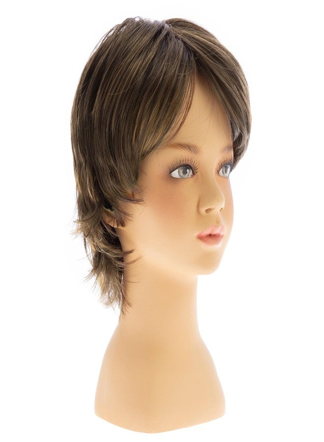 Dsimeig Brown Kids Wig Short Wavy Child Synthetic Boys Cosplay Halloween Costume Party Use - Image 4
